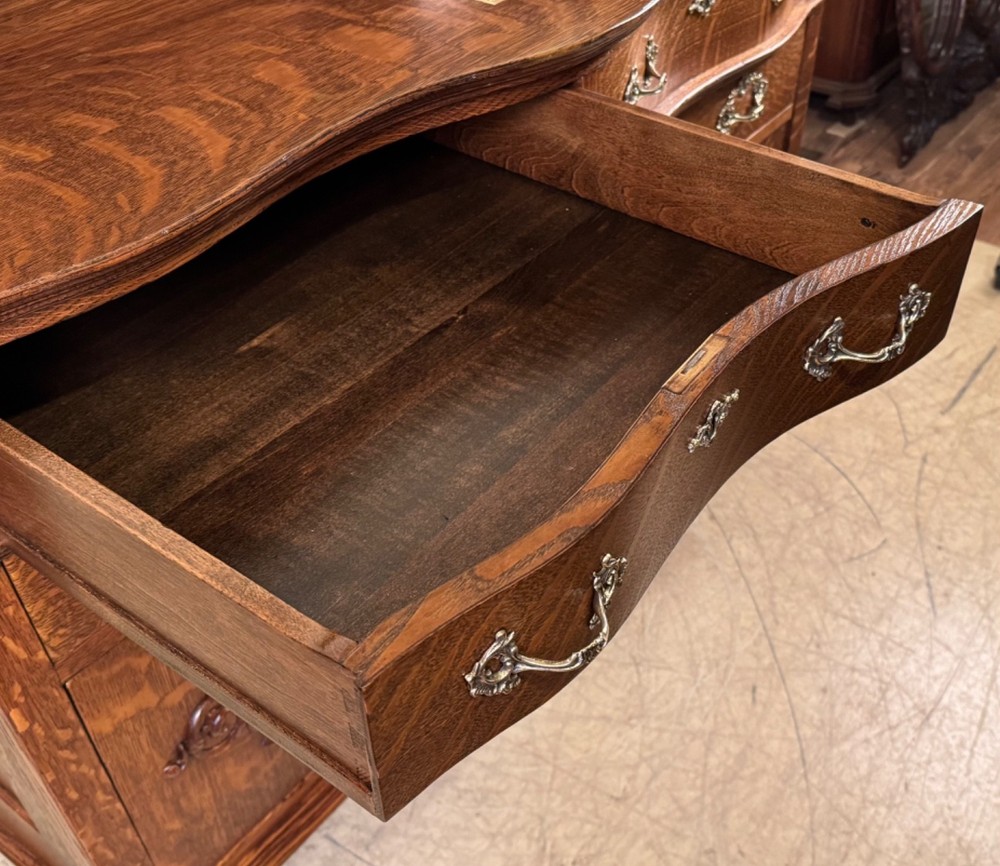 Antique Oak Macey's Roll Top Desk