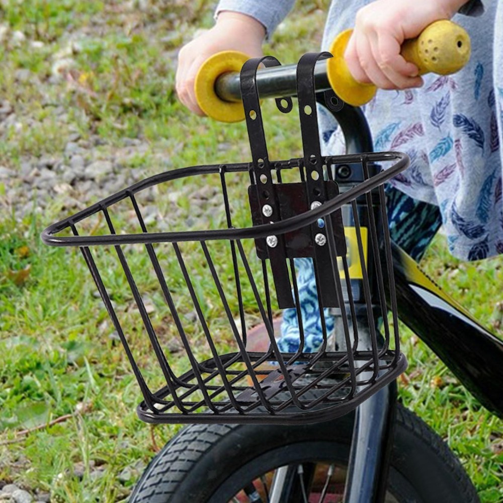Front Bicycle Basket Black Storage Basket