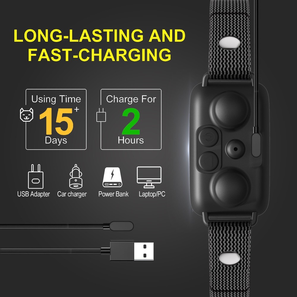 Non-Shock Vibration Bark Collar Exra Small Size Automatic Anti Barking Device