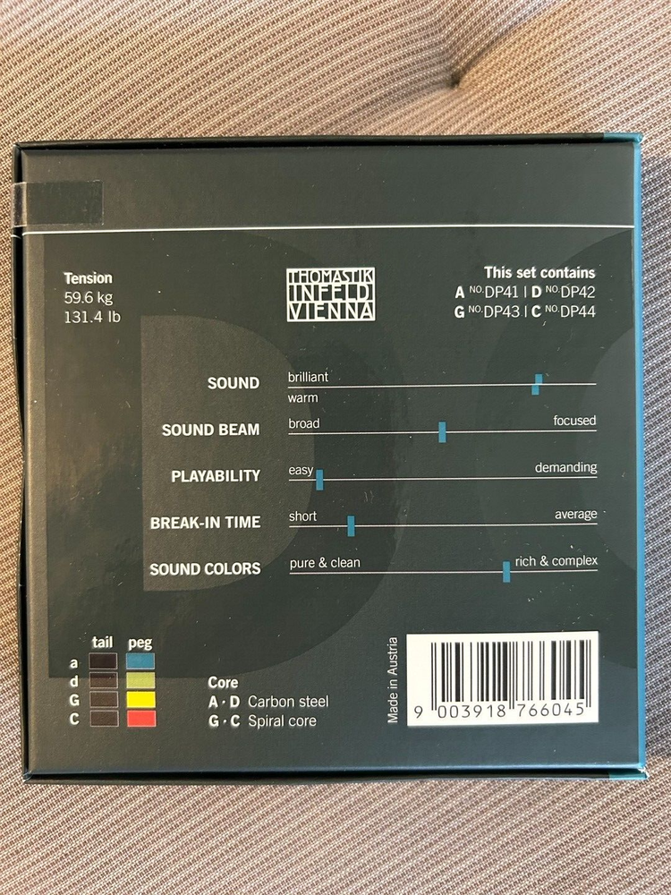 Thomastik Dominant Pro Series Cello String Set 4/4 Size, Medium DP400