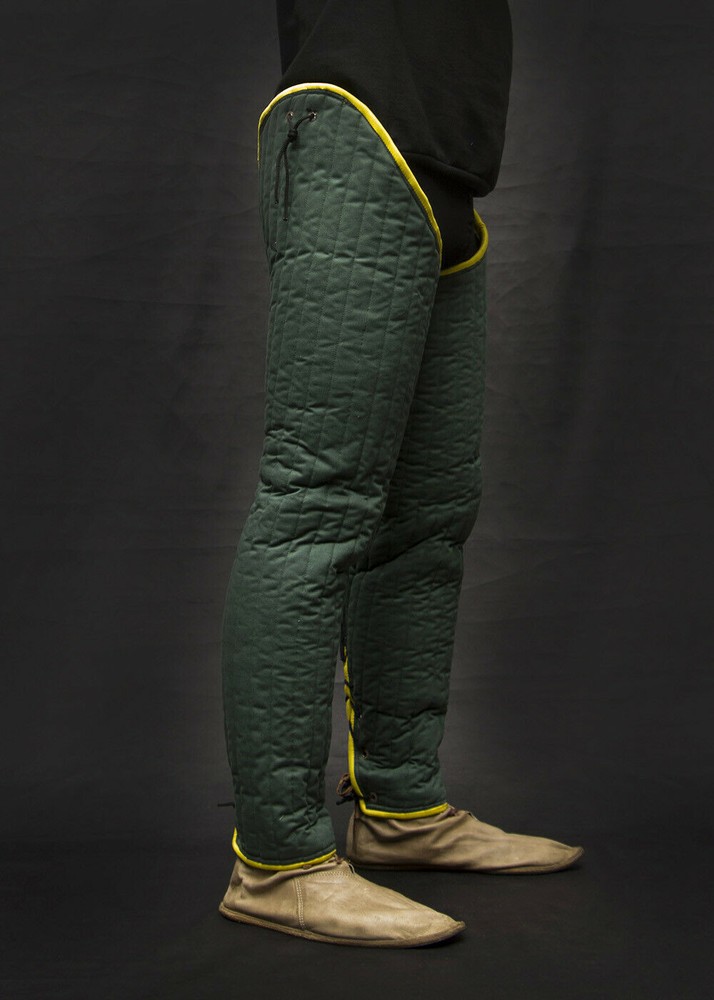 MEDIEVAL THICK PADDED GREEN COLOR GAMBESON LAGGING ARMOR