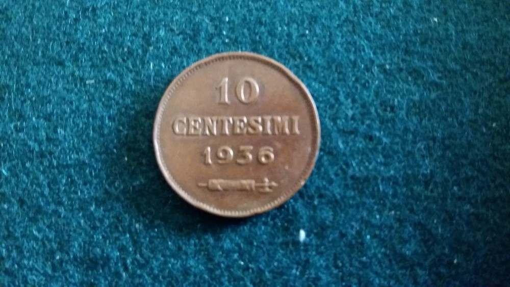 1936 san marino 10 cent coin