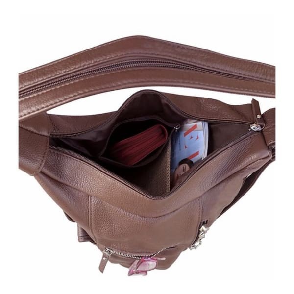 Roma Leathers Snap Buckle Lockable Convertible Backpack