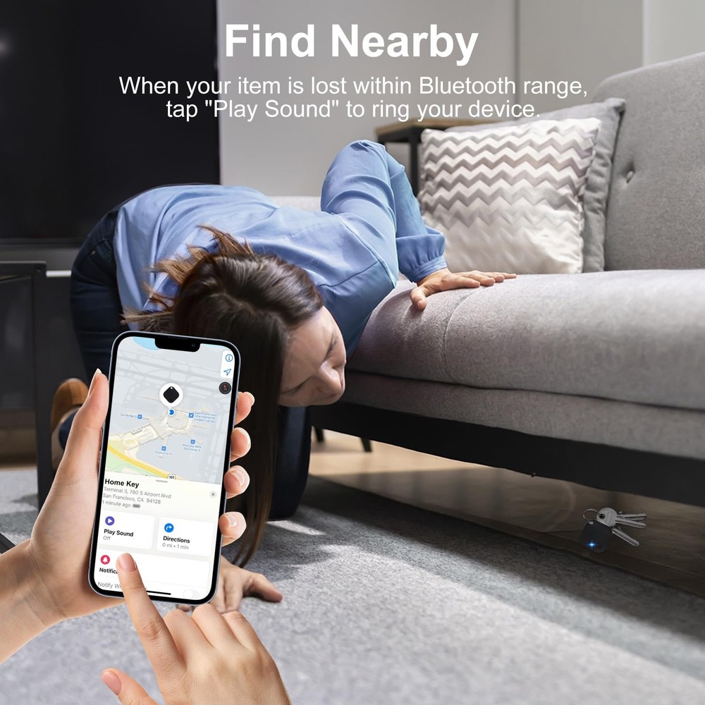 Air Tracker Tag 4 Pack, Bluetooth Luggage Tracker Work with Apple F... Fast Ship