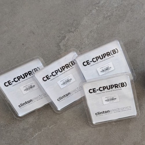 Clinton Electronics - Camera Pole Universal Round Plate - CE-CPUR(B) QTY 1 BLACK