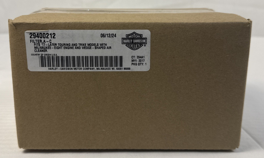 HARLEY DAVIDSON GENUINE 17''- LATER M8 AC FILTER 29400212