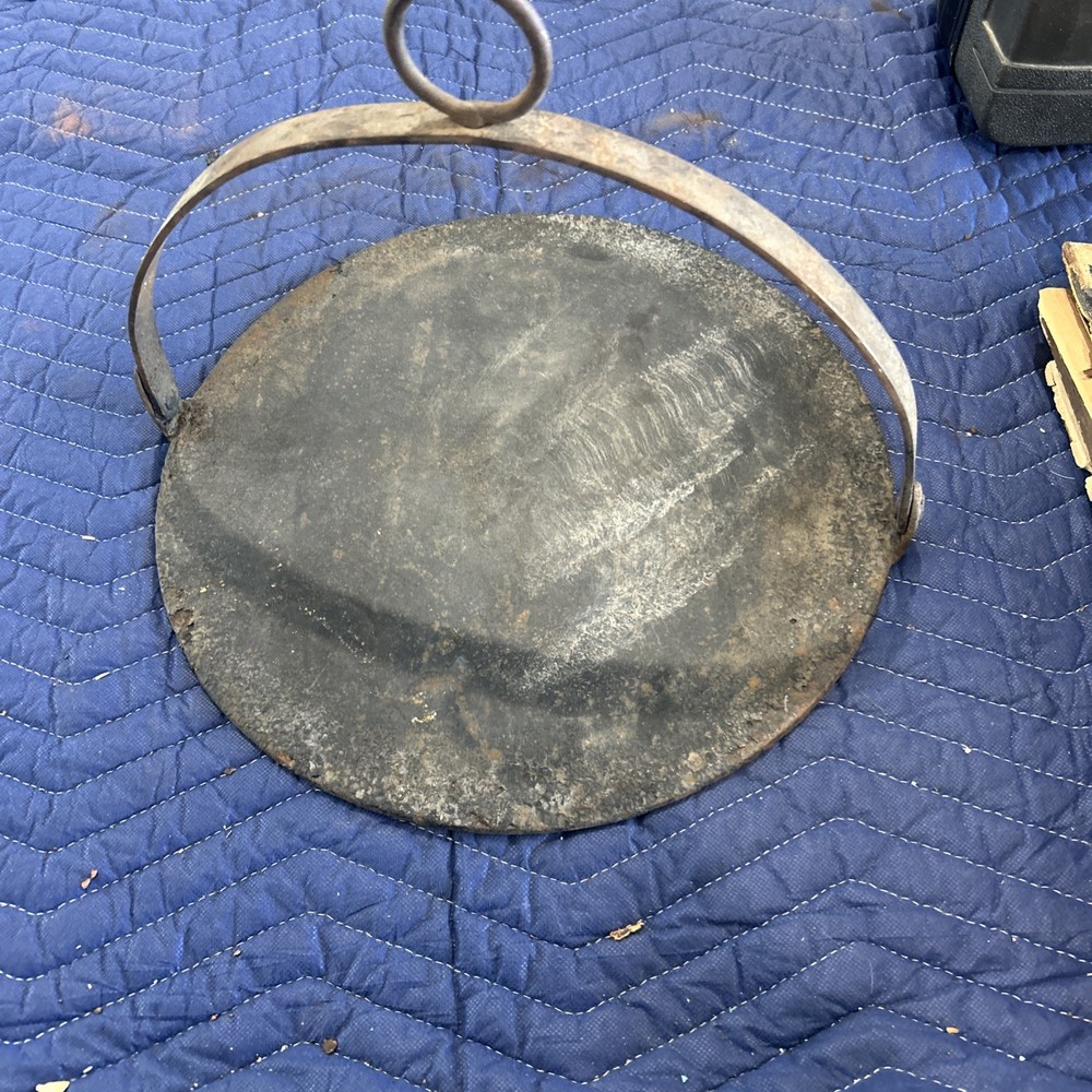 Antique Hanging Griddle  Plate Frying Pan unmarked