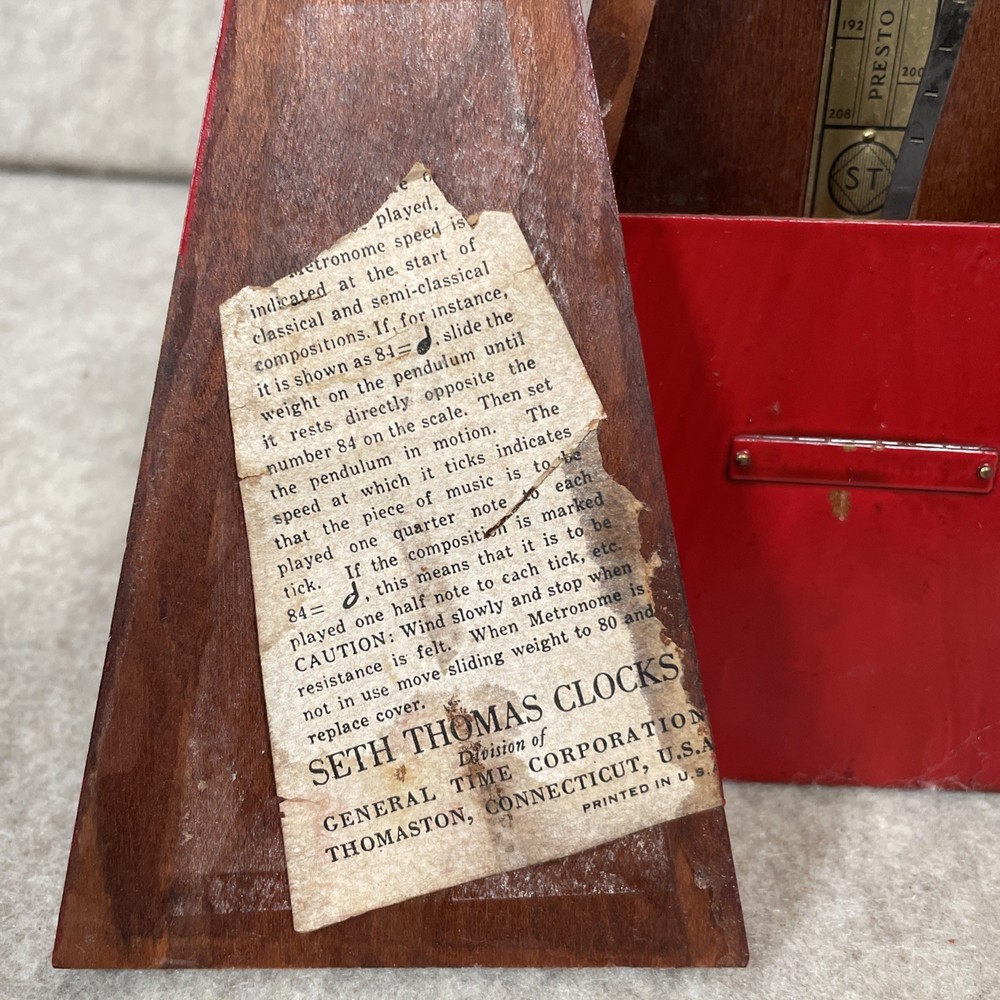 VTG Seth Thomas Metronome Red