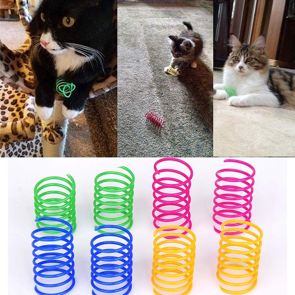 ISMARTEN Cat Spring Toy (60 Pack), Kittens Toys Plastic Coil [MULTIPLE]