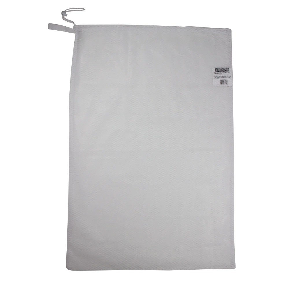 (8 pack) Polyester Mesh Laundry Bag with Drawstring Closure, White, 24" x 36"