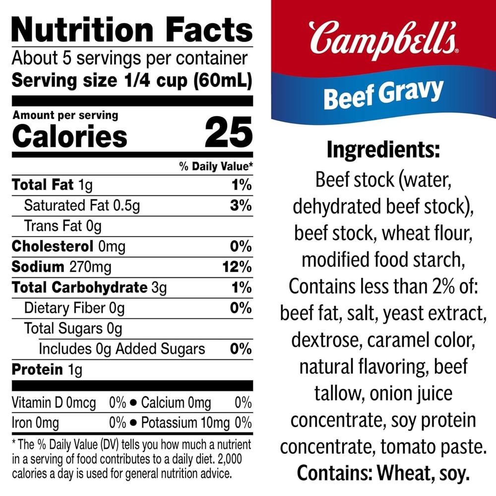 Campbell’s Beef Gravy, 10.5 oz Can