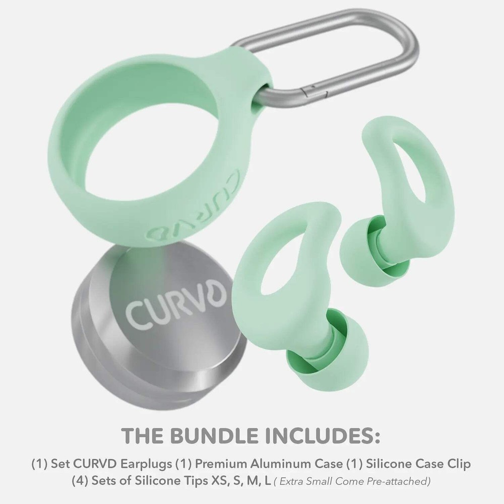 CURVD Everyday™ Earplugs + Case Clip