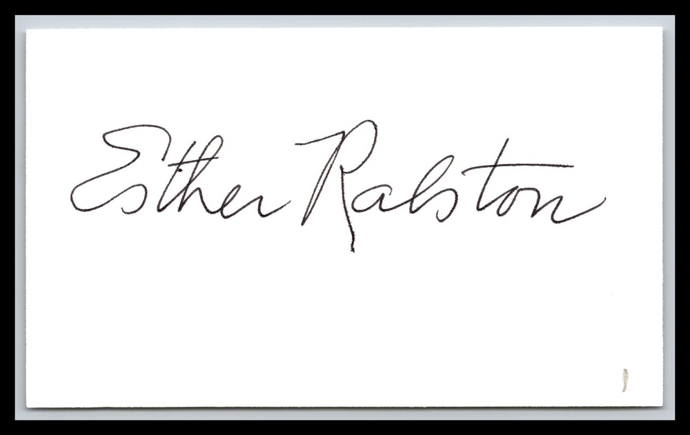 Esther Ralston - Actress - 3x5 Card - Signed / Autograph (e)
