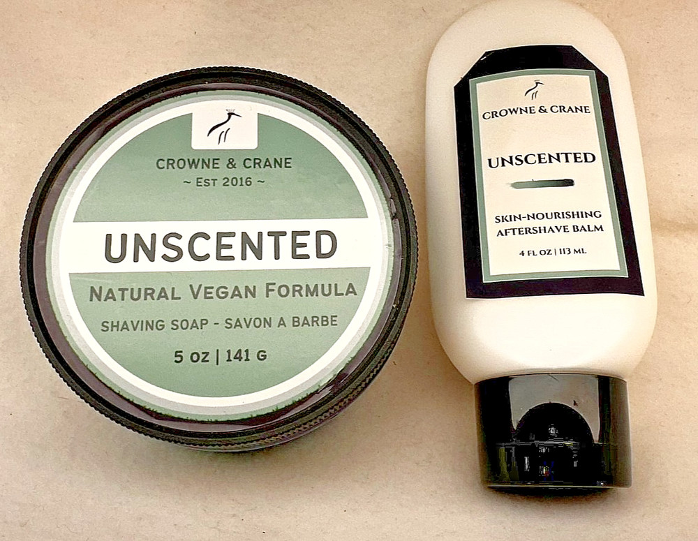 Crowne & Crane - Unscented - Shaving Soap & Aftershave Balm