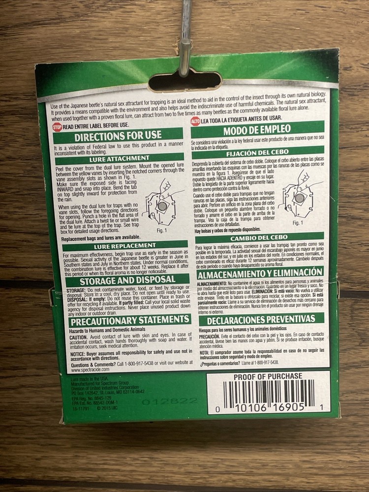 Spectracide Bag a Bug Japanese Beetle Trap Replacement Lure - 2.21g