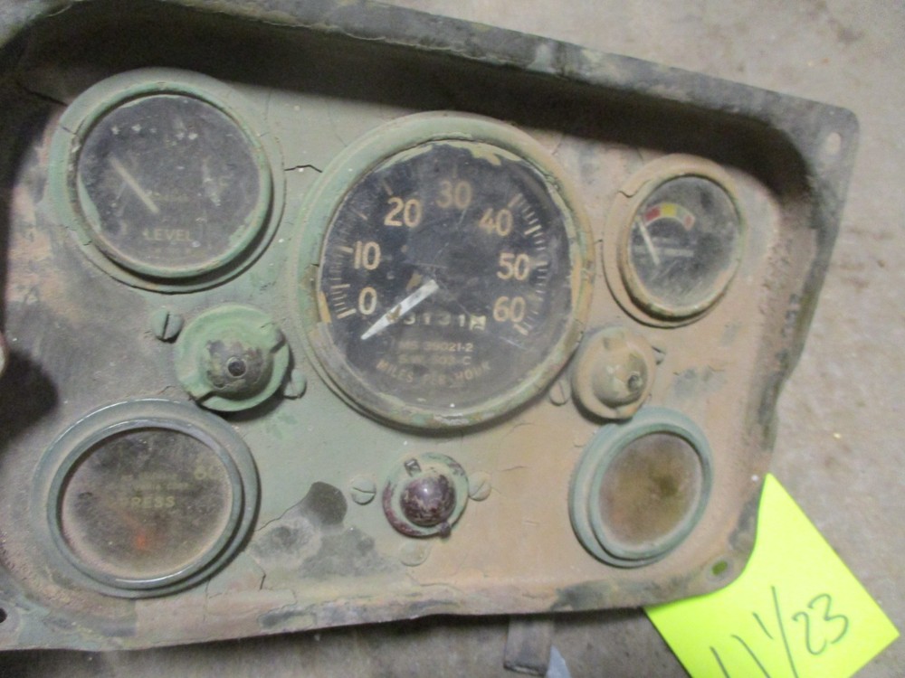 Used Poor Cond Instrument Cluster Panel w/Gauges for M151 Jeep