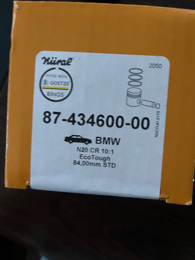 4x NURAL Engine Cylinder Pistons With Rings BMW Engine Code N20 B20 A 8743460000