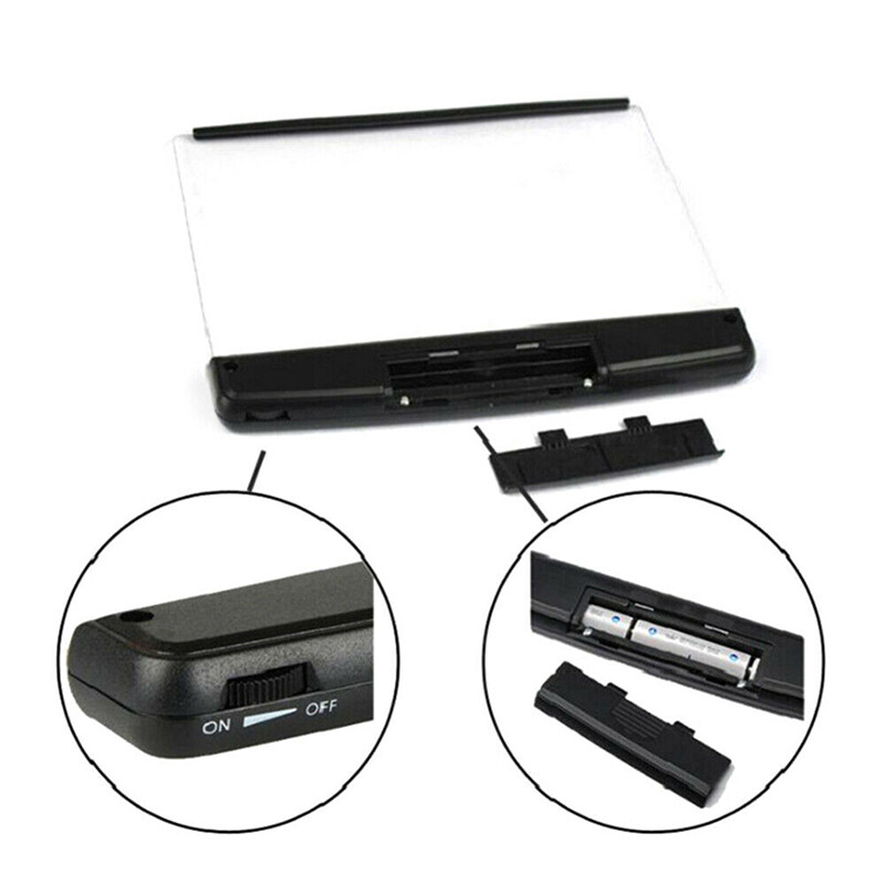 Portable LED Flat Panel Reading Book Night Light Vision Bookmark Lamp Eye Care