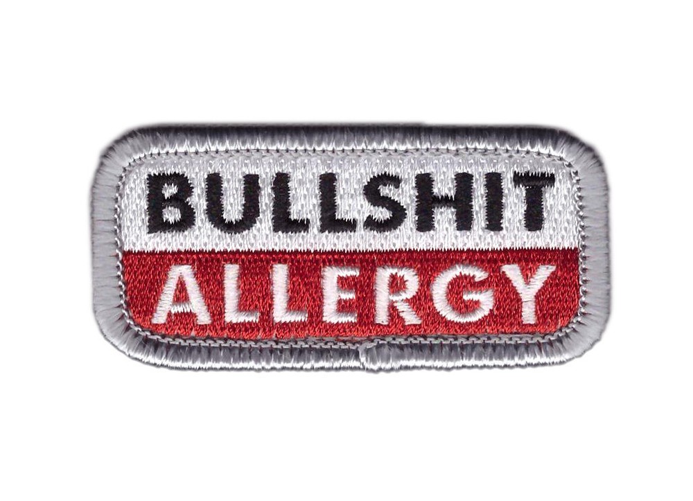2.5" BullShit Allergy Patch  Iron on