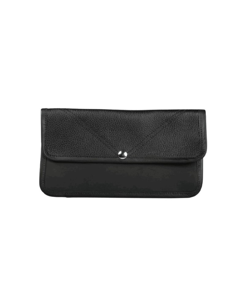 Duluth Pack Leather Clutch Snap Wallet, Black