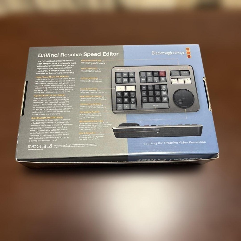 Blackmagic DaVinci Resolve Speed Editor Keyboard Tested No Software License