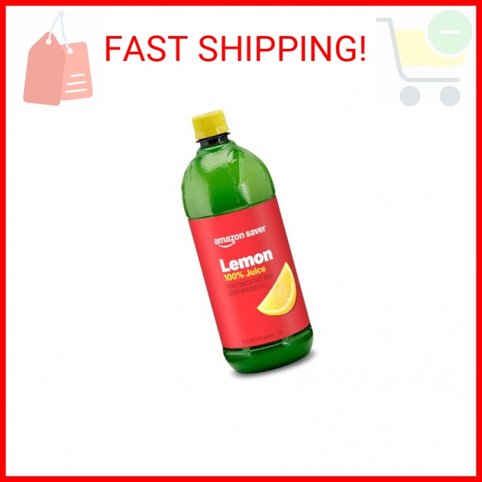 Amazon Saver, Lemon Juice, 100% Juice, 32 Fl Oz