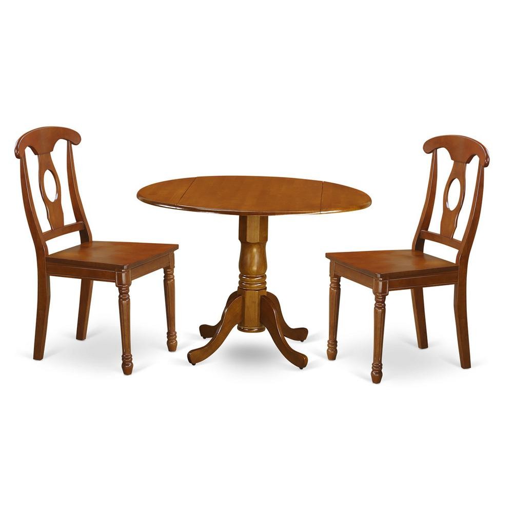 3 PC Kitchen nook Dining set-drop leaf Table and 2 Kitchen Chairs