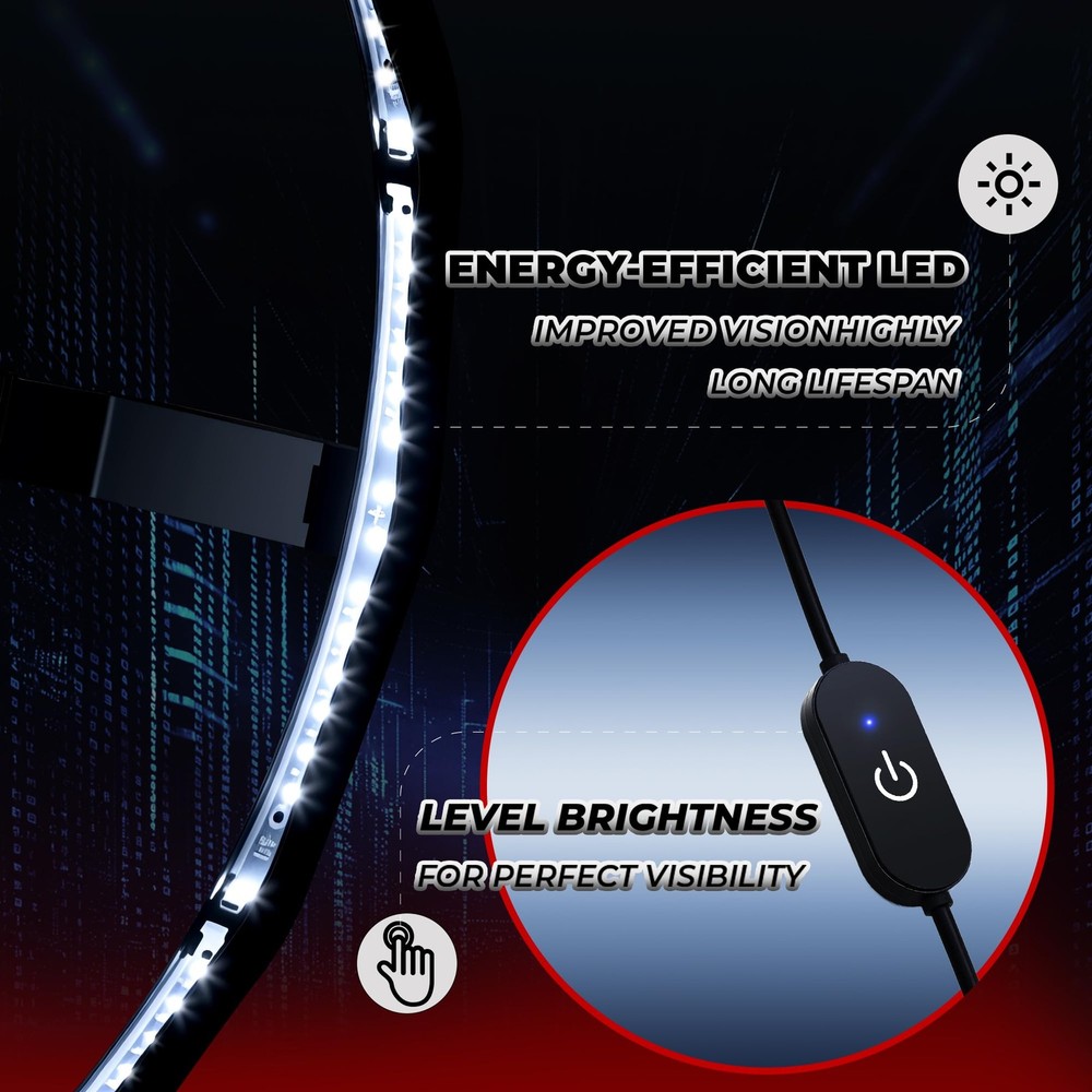 Pro Dartboard Lighting System - 360° Shadow-Free Dartboard LED Ring Light, No...