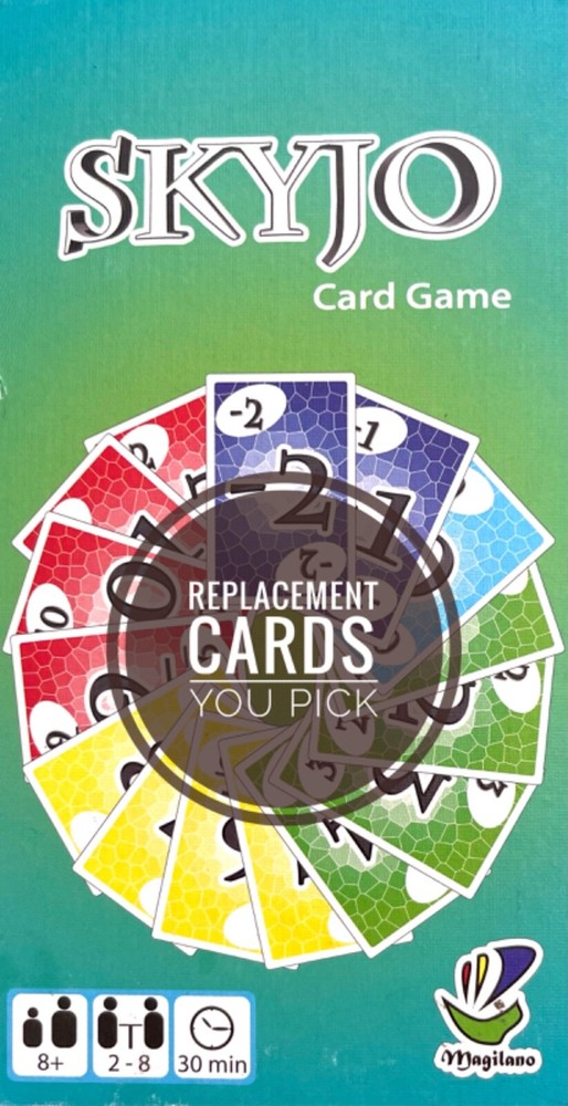 SKYJO Card Game Individual Replacement Cards - You Pick - Sold Individually