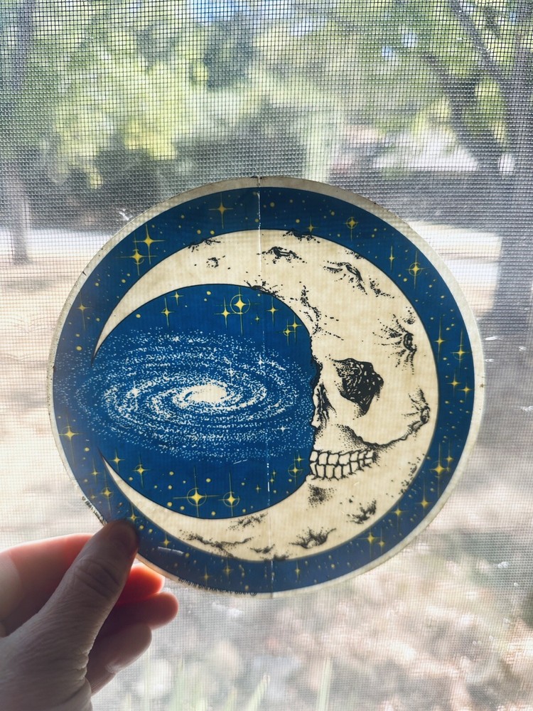 (2) Original Authentic 1988 Grateful Dead Moon / Sun Window Stickers