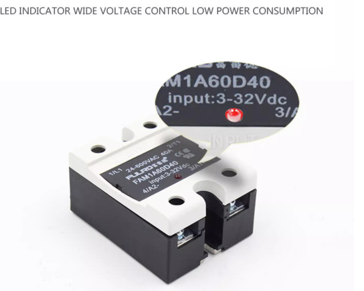 FULRD Single-phase Solid State Relay DC-AC FAM1A60D40 40A SSR
