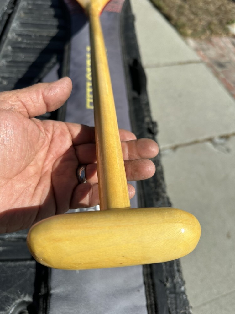 Balsa Wood Outrigger Racing Canoe Paddle Al Ching Signed! 48” Mudbrook