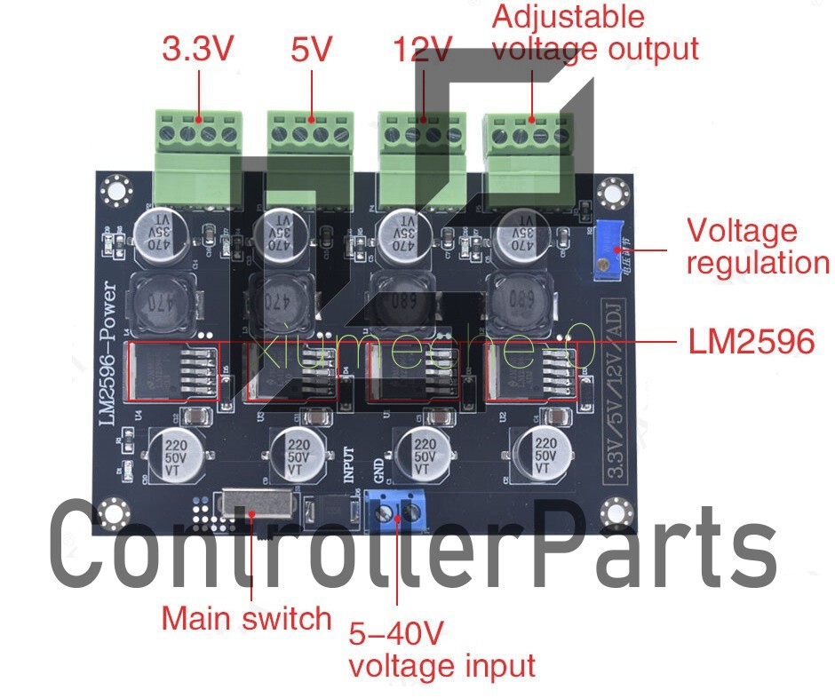 5V-40V LM2596 Multiple Switching Power Supply Board DC-DC Step-Down Module NEW