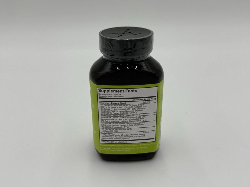 HUM Flatter Me Extra Strength Digestive Enzymes 60 Servings