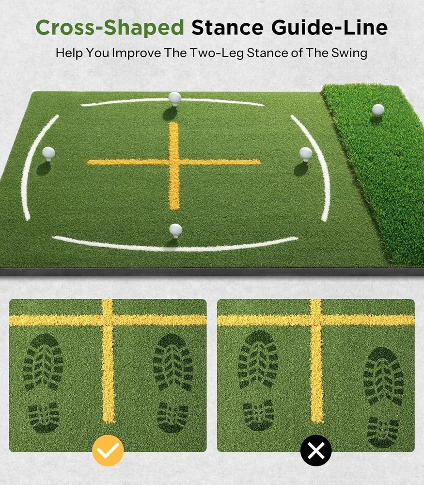 5 x 5 Golf Hitting Mat | Turf for Realistic Practice Experience