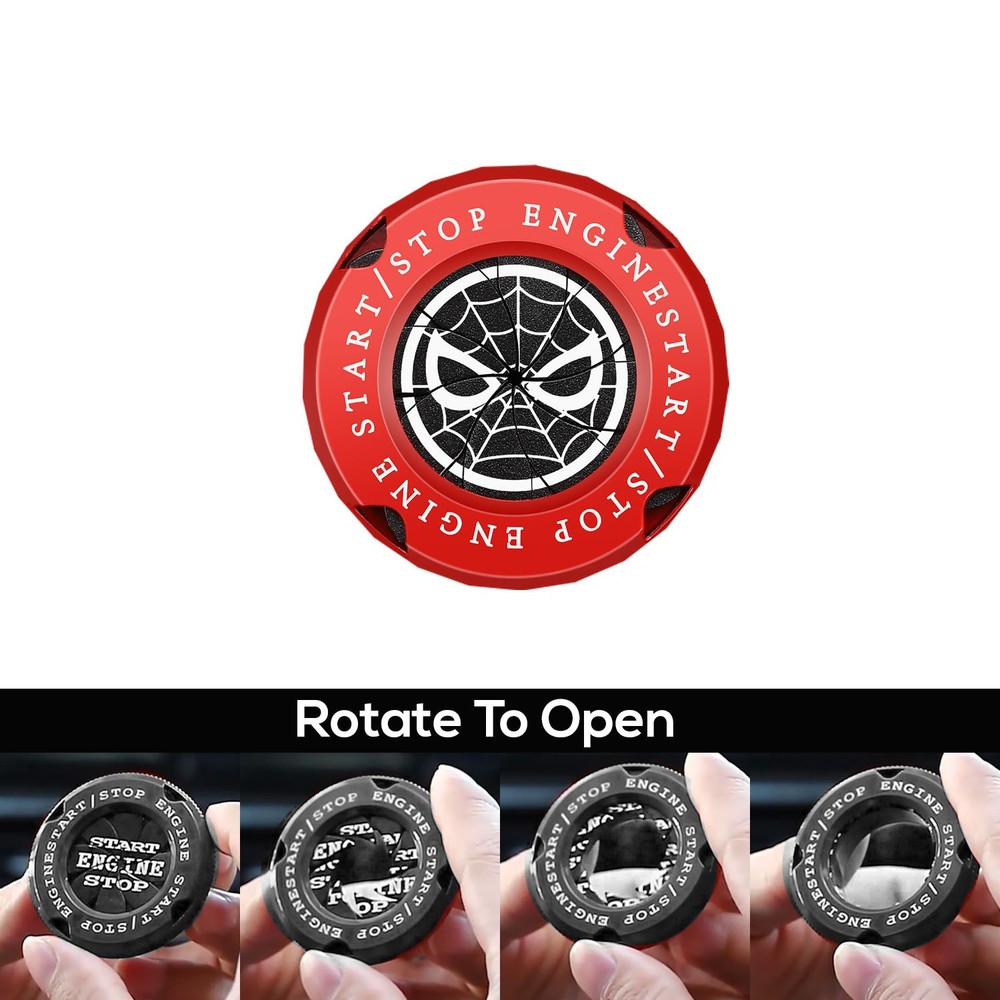 Spiderman Spidey Car Engine Start Stop Push Button Cover Switch Decorative Trim