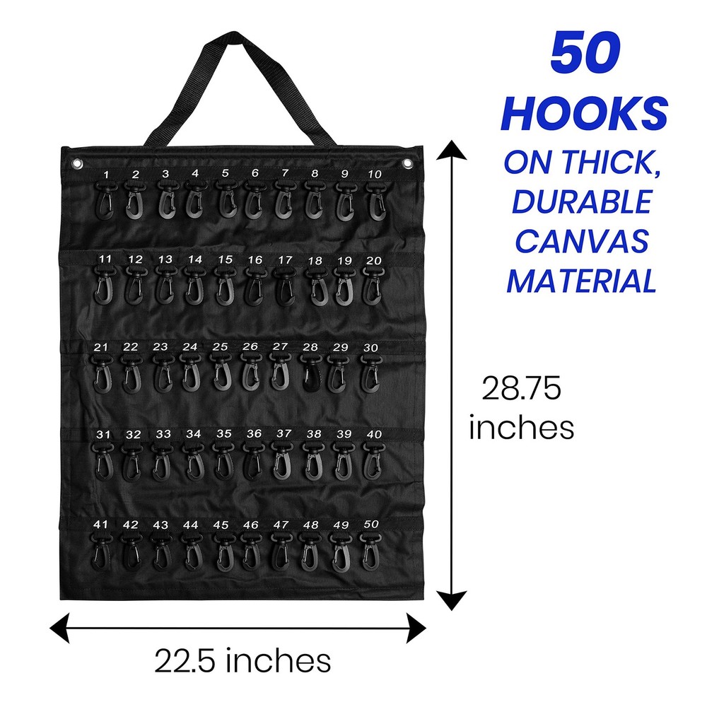 EZ line Rollable Key Case, Roll Up Organizer, one size, black