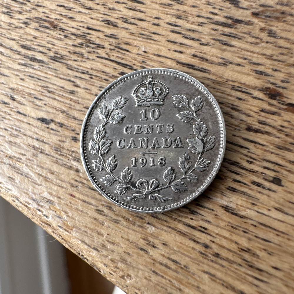 Canada 10 Cents 1918 Grade UNC