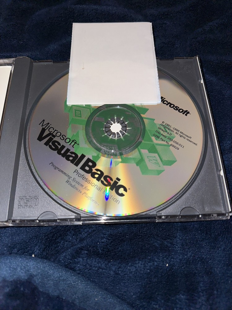 Microsoft Visual Basic Professional Edition 4.0 W/ CD Key Windows 95 NT 3.1