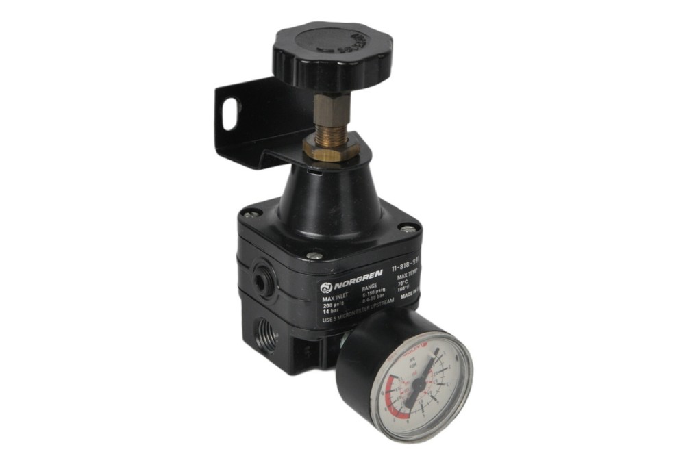 NORGREN precision pressure regulator 11-818-991, 14bar 6-150 psig feedback re...