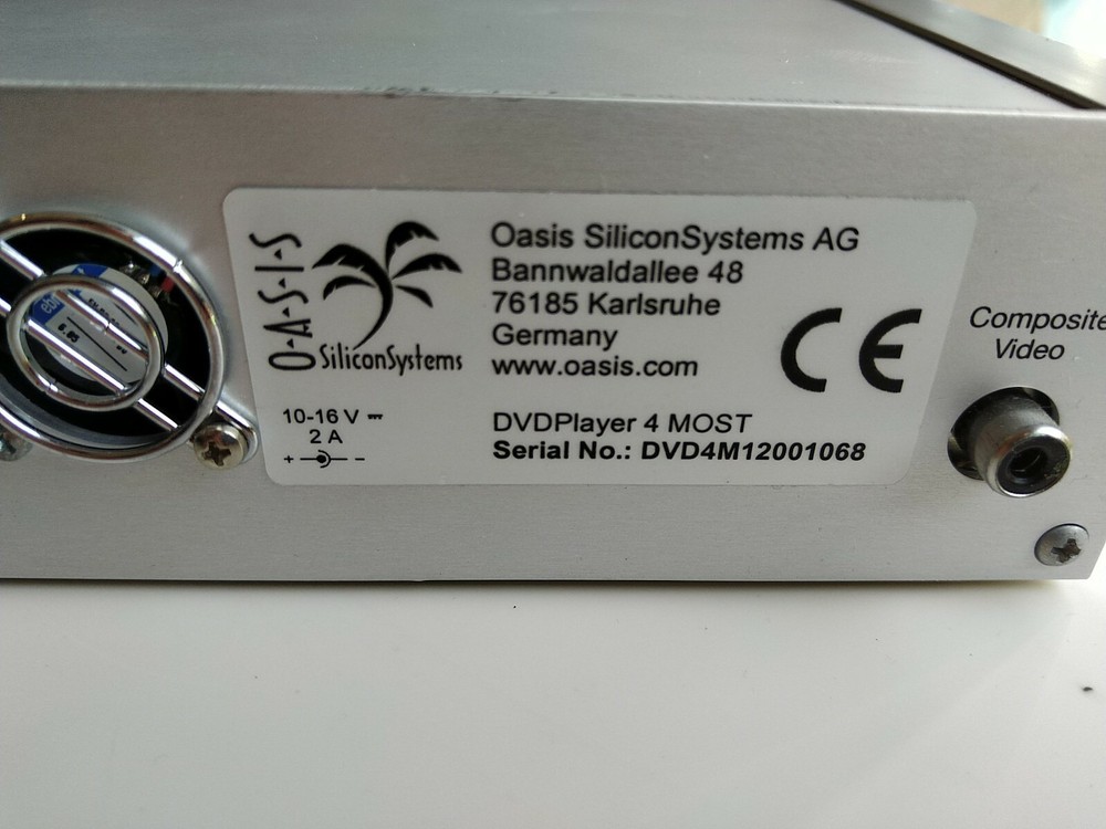 OASIS DVDPlayer 4 MOST Silicon systems