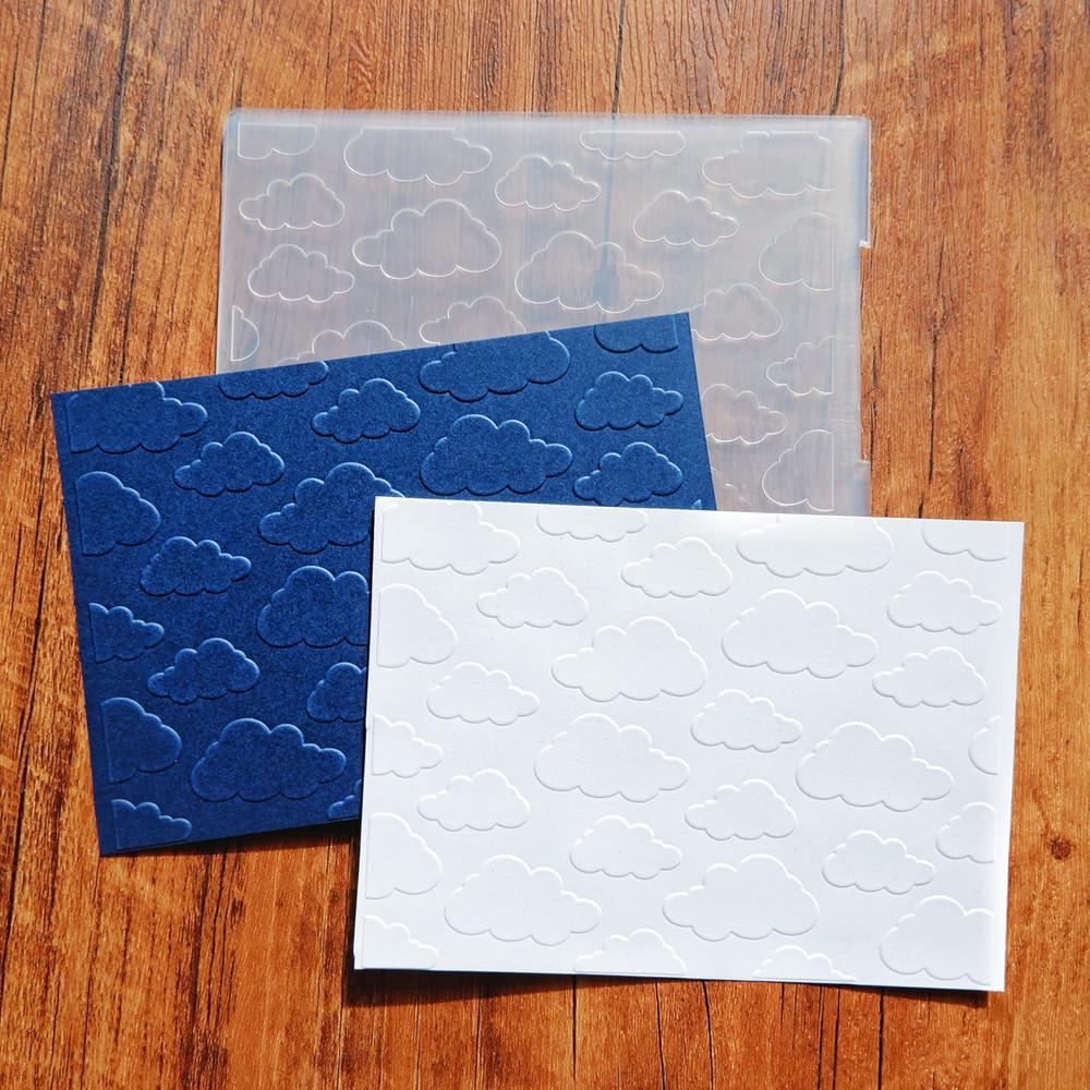 Cloud Plastic Embossing Folders for Card Making Clouds Background Embossing Fold