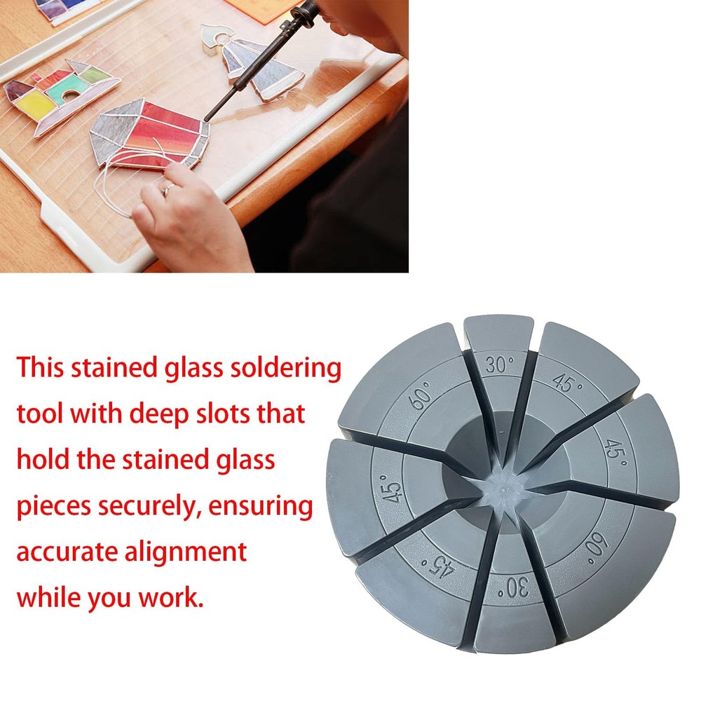 SPANSEE Stained Glass Angle Tool, 3D Soldering Jig, gray
