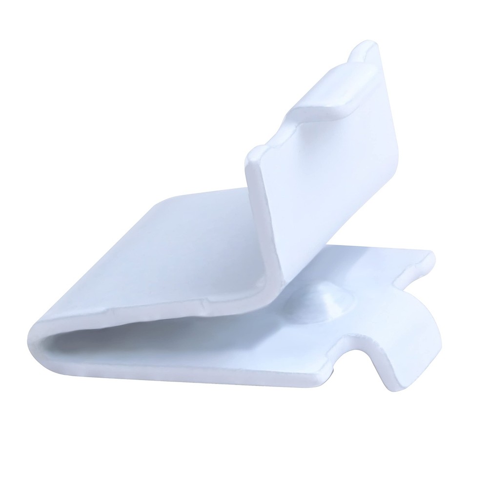 100 Pack Hardware Adjustable Steel White Pilaster Shelf Support Clip