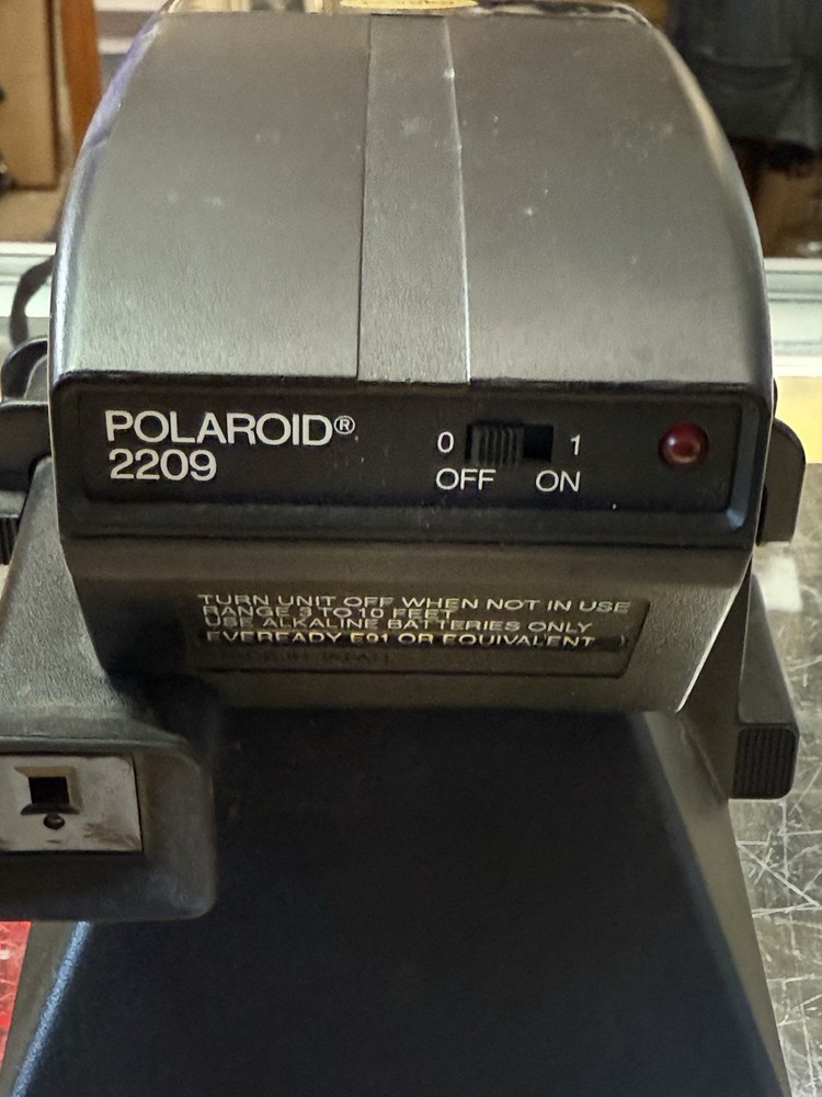 Vintage Polaroid Land Camera Sonar One Step & Polatronic 2 Flash Unit Untested