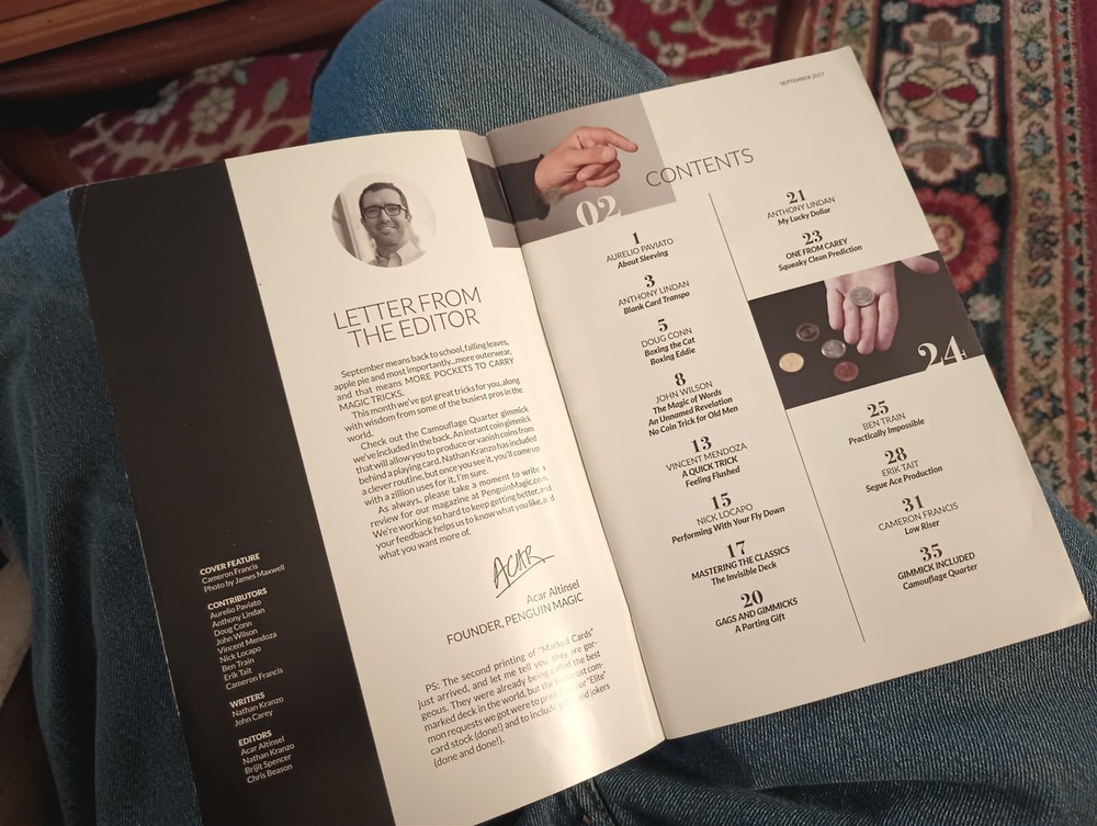 Cameron Francis Penguin Magic Monthly September 2017