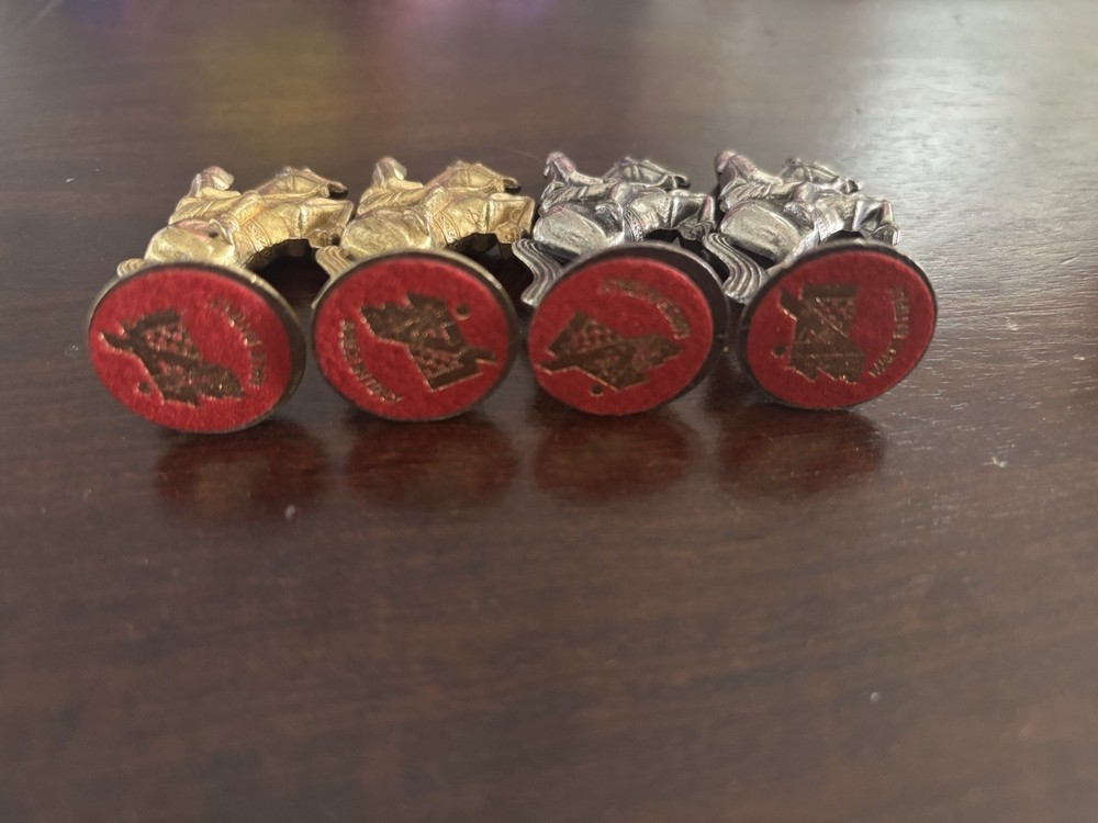 Vintage Italfama Camelot Metal Chess Pieces Missing Three