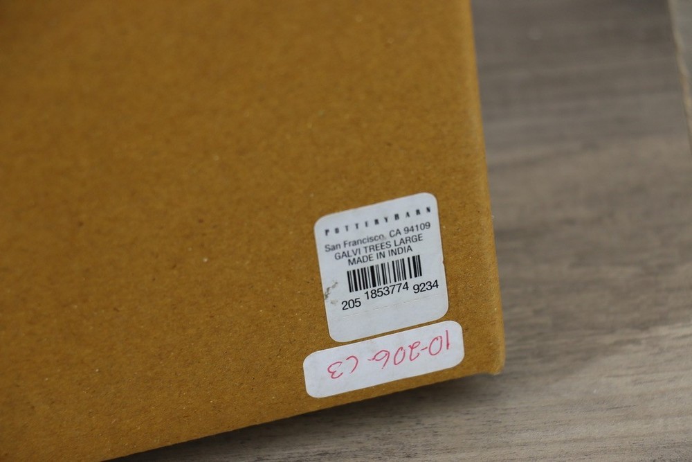 Pottery Barn Lit Pine Tree Small in Basket 18"