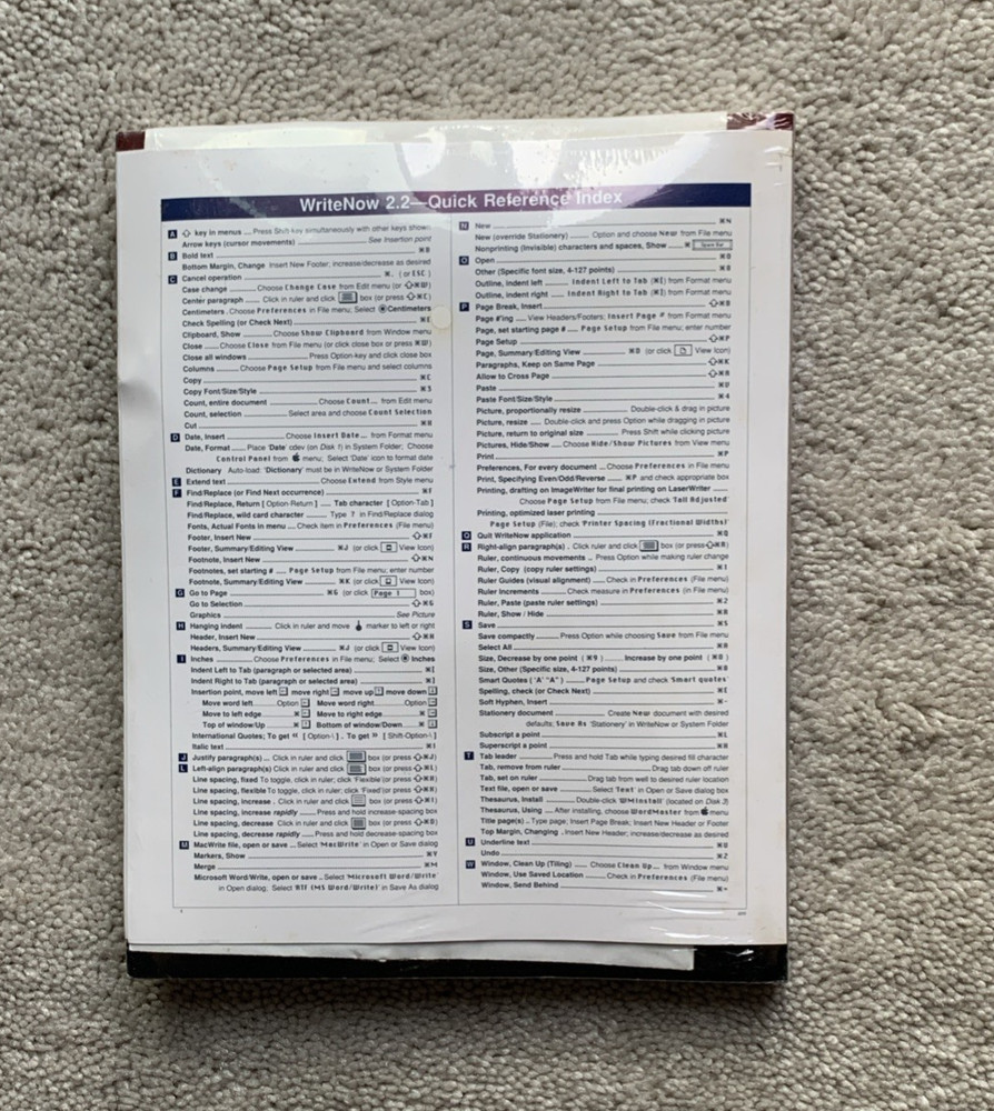 Vintage Write Now v. 2.2; Word Processor for Mac; Sealed