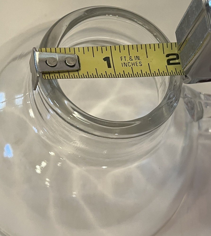 Vintage Thick Clear Glass Canning Funnel with a Finger Loop Handle